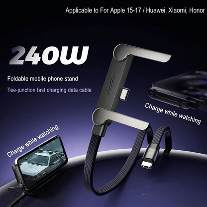 PD 240W charging cable with integrated charging base.
