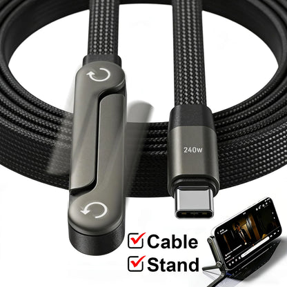 PD 240W charging cable with integrated charging base.